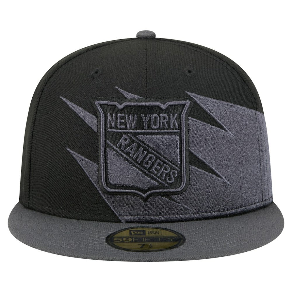 New York Rangers New Era Spikes 59FIFTY Fitted Hat - Black - NHL 203170278