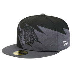 Chicago Blackhawks New Era Spikes 59FIFTY Fitted Hat - Black - NHL 203170279