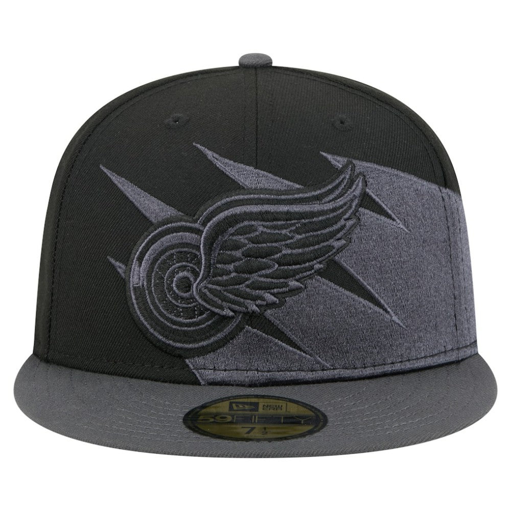 Detroit Red Wings New Era Spikes 59FIFTY Fitted Hat - Black - NHL 203170280