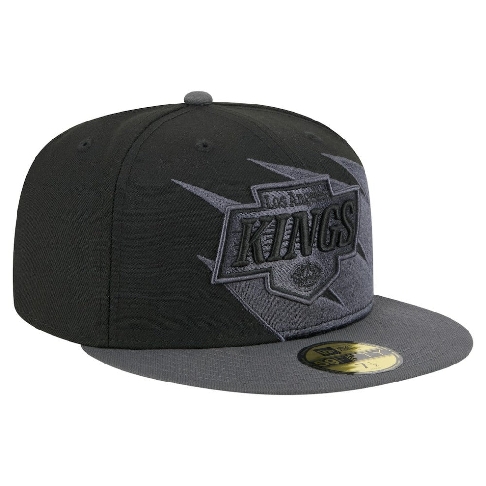 Los Angeles Kings New Era Spikes 59FIFTY Fitted Hat - Black - NHL 203170281