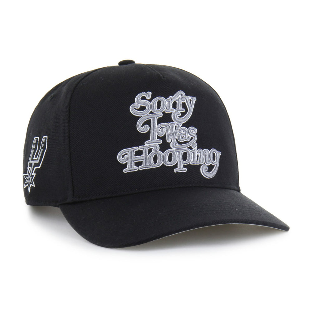 San Antonio Spurs Brand Seen by '47 Sorry I Was Hooping Hitch Adjustable Hat Black | 47 brand online