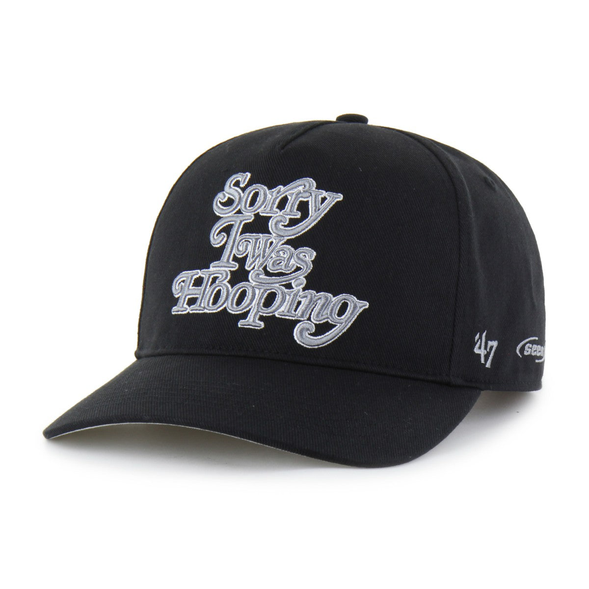 San Antonio Spurs Brand Seen by '47 Sorry I Was Hooping Hitch Adjustable Hat Black | 47 brand online
