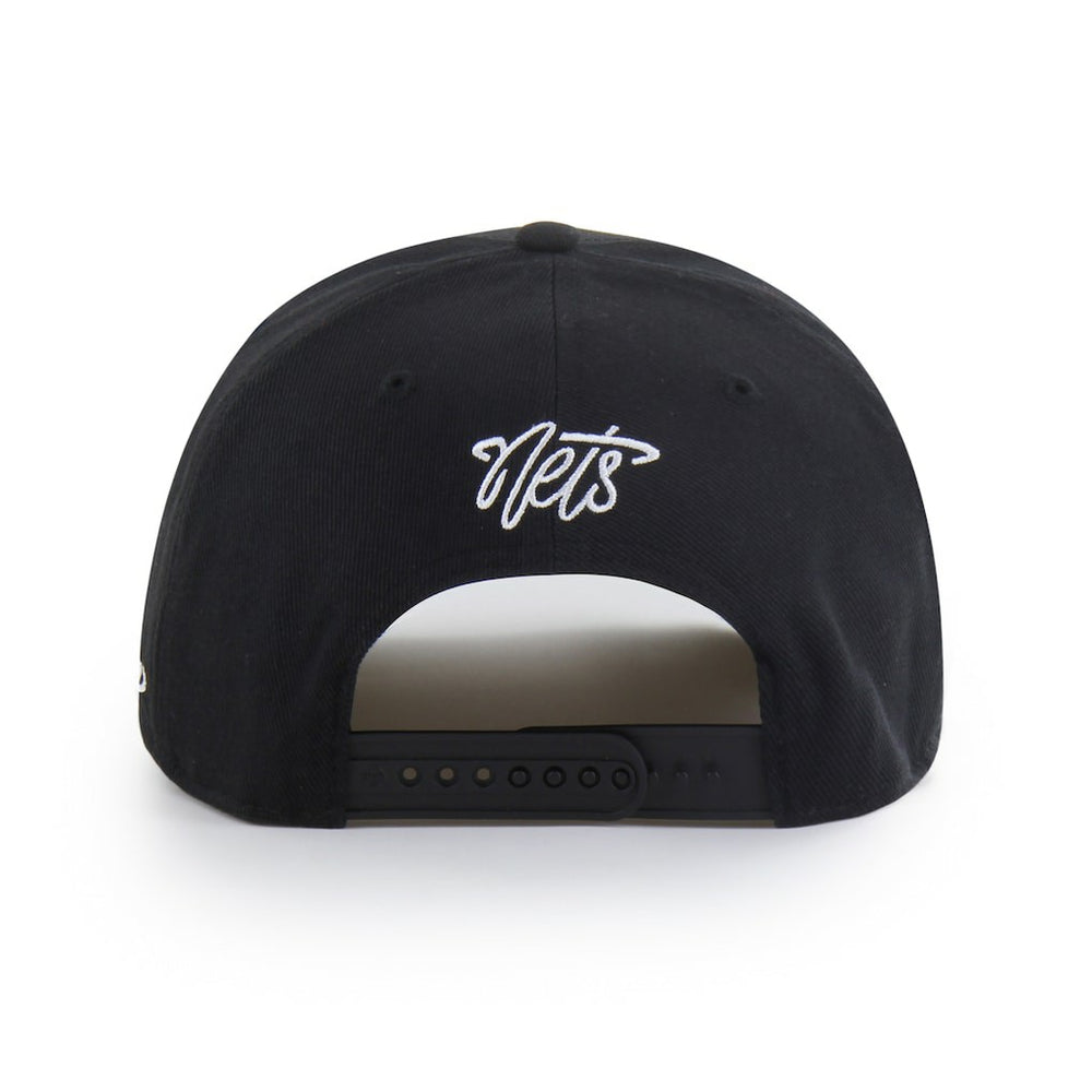 Brooklyn Nets Brand Seen by '47 Sorry I Was Hooping Hitch Adjustable Hat Black | 47 brand Lifestyle
