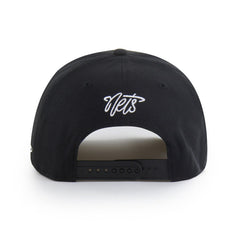 Brooklyn Nets Brand Seen by '47 Sorry I Was Hooping Hitch Adjustable Hat Black | 47 brand Lifestyle