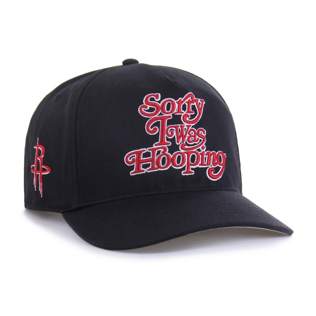 Houston Rockets Brand Seen by '47 Sorry I Was Hooping Hitch Adjustable Hat for sale Black | 47 brand outlet