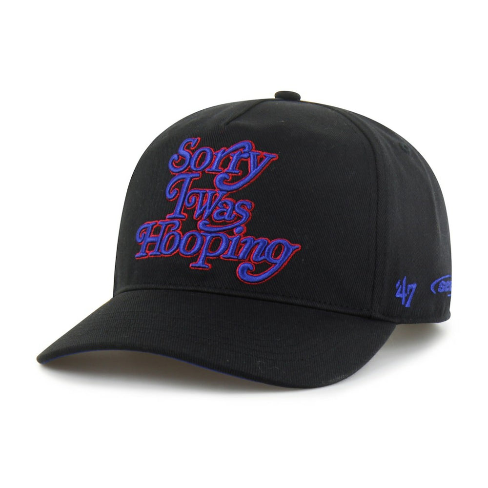 Philadelphia 76ers Brand Seen by '47 Sorry I Was Hooping Hitch Adjustable Hat Black | 47 brand for sale