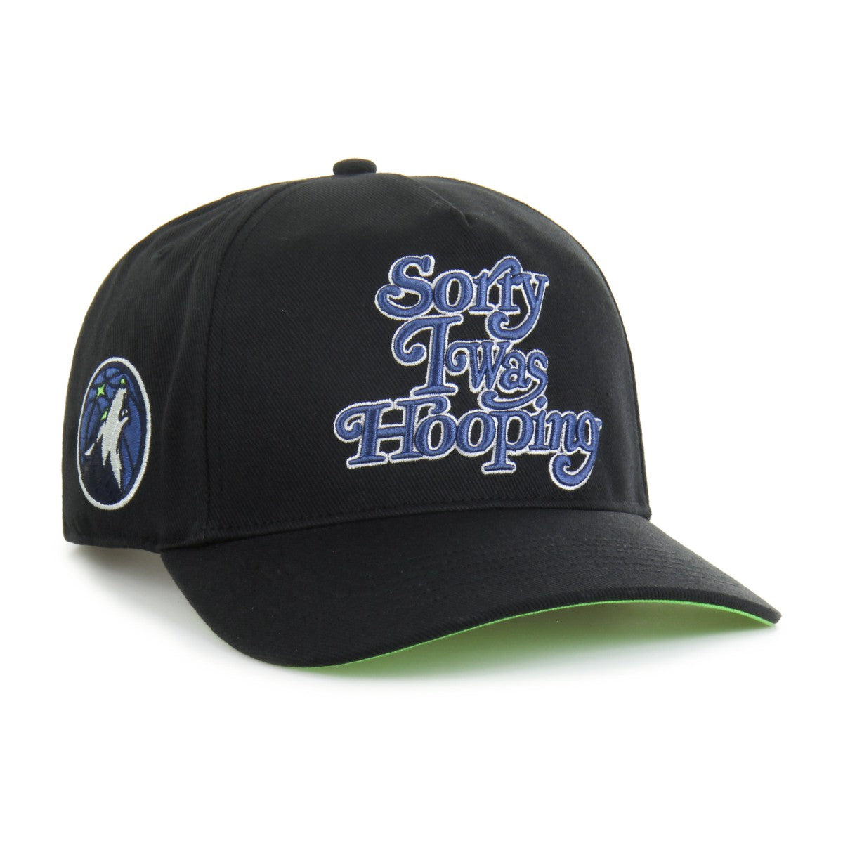 Minnesota Timberwolves Brand Seen by '47 Sorry I Was Hooping Hitch Adjustable Hat Black | 47 brand Lifestyle