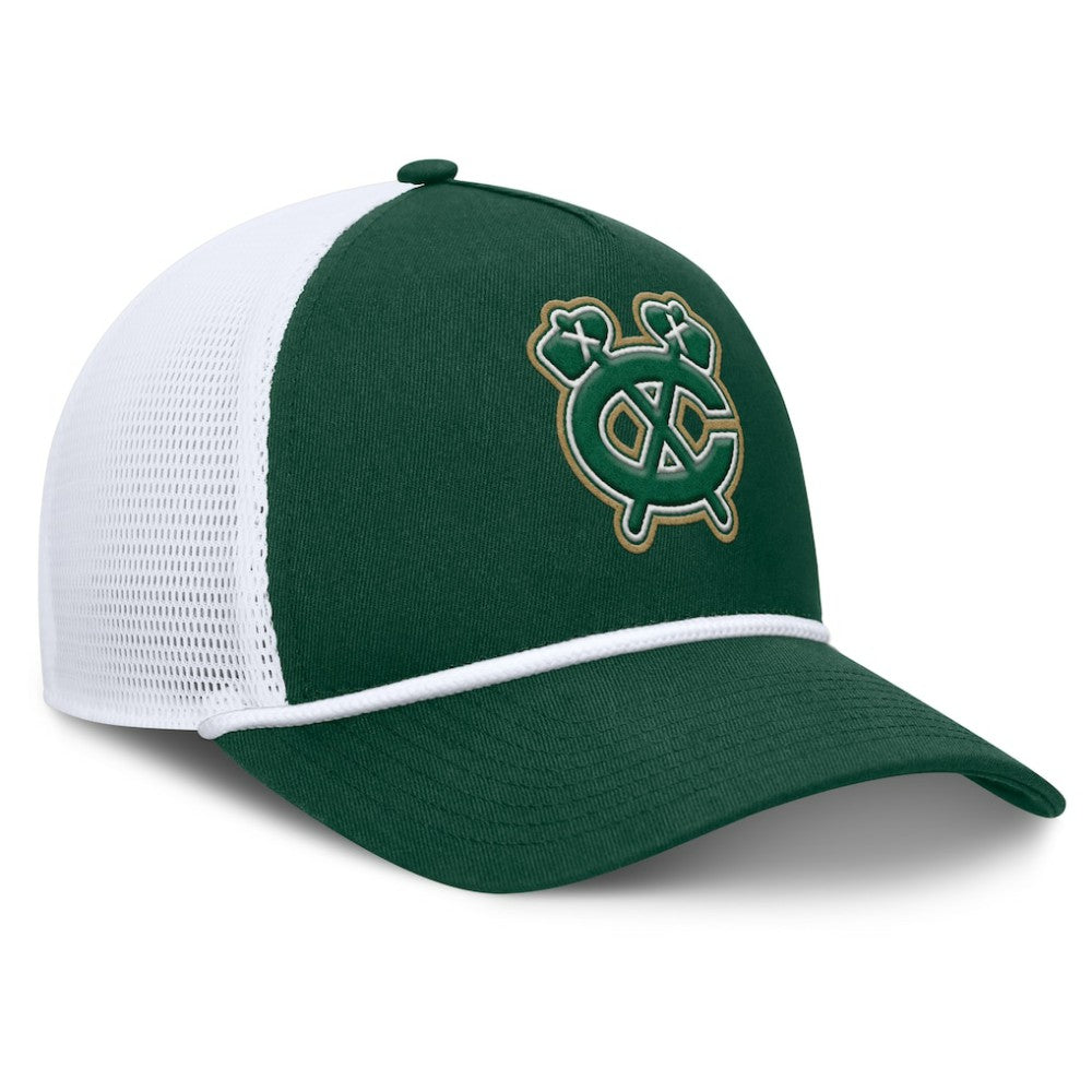 Chicago Blackhawks Fanatics Bermuda A-Frame Adjustable Hat - Green/White - NHL 203170642