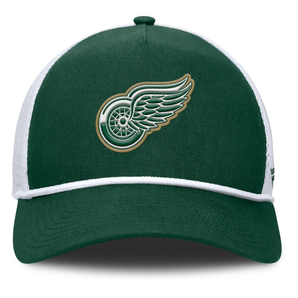 Detroit Red Wings Fanatics Bermuda A-Frame Adjustable Hat - Green/White - NHL 203170645
