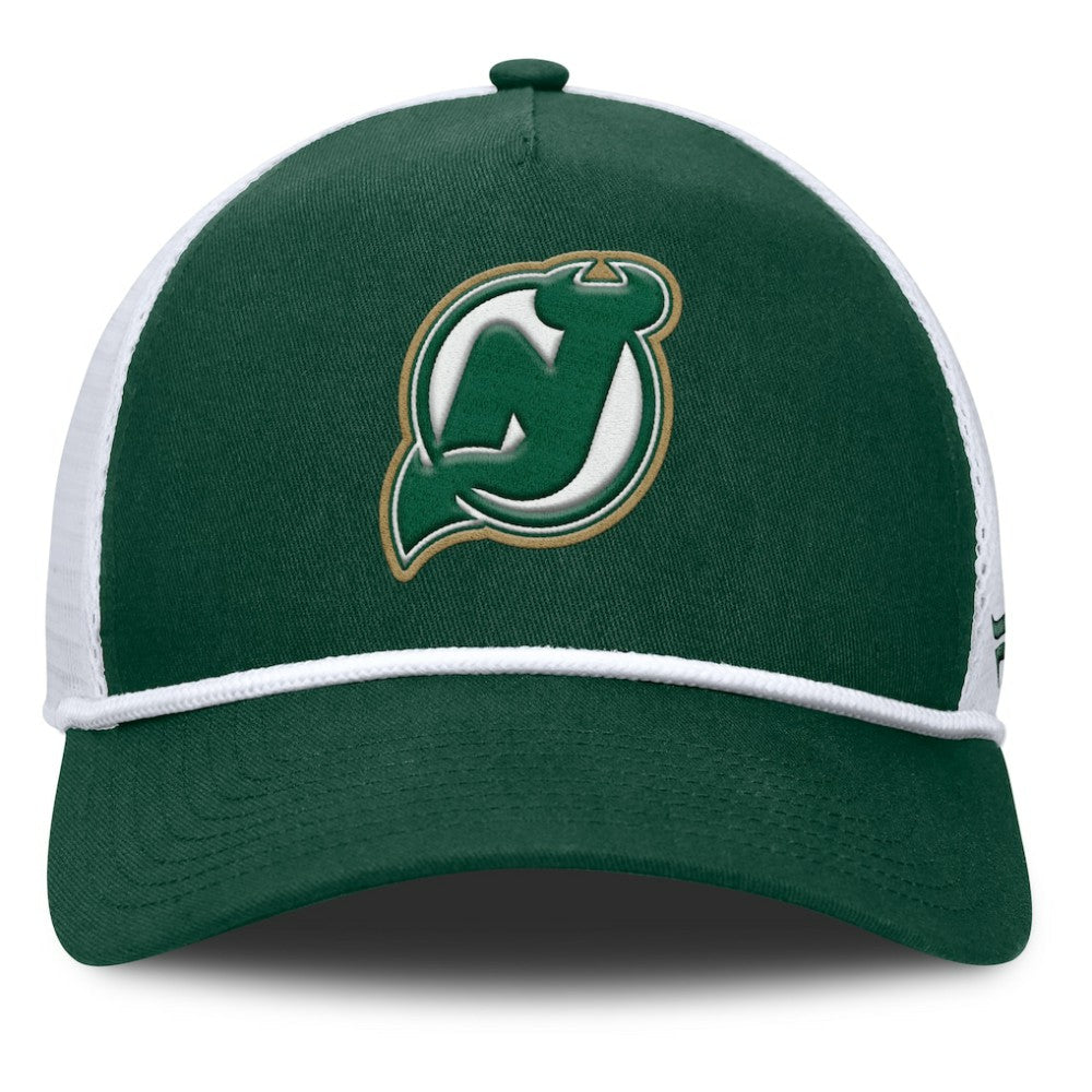New Jersey Devils Fanatics Bermuda A-Frame Adjustable Hat - Green/White - NHL 203170649