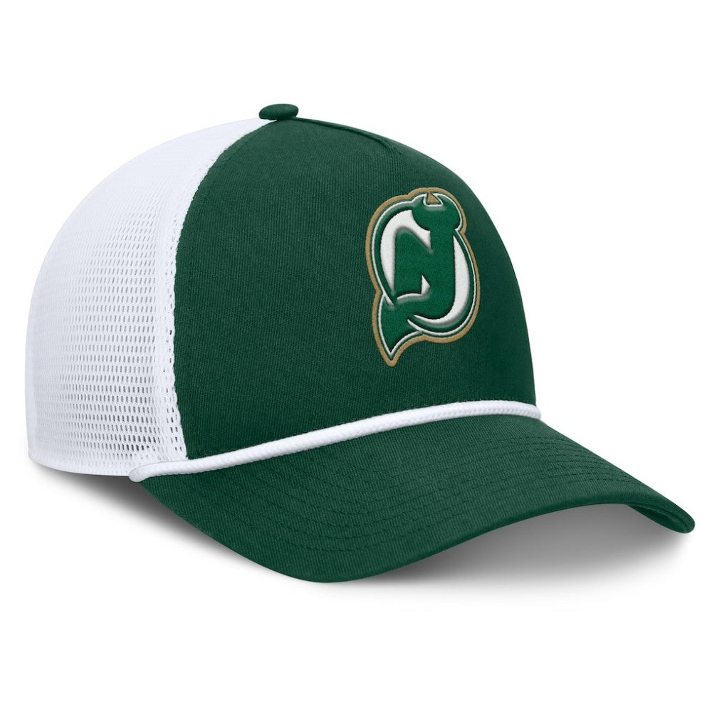New Jersey Devils Fanatics Bermuda A-Frame Adjustable Hat - Green/White - NHL 203170649