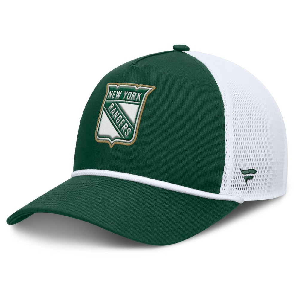 New York Rangers Fanatics Bermuda A-Frame Adjustable Hat - Green/White - NHL 203170651