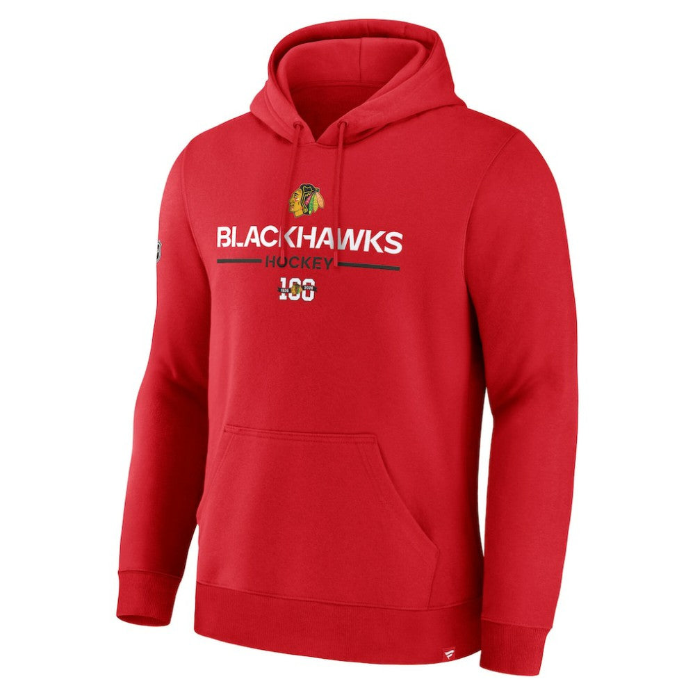 Chicago Blackhawks Fanatics Centennial Fleece Pullover Hoodie - Red - NHL 203171194