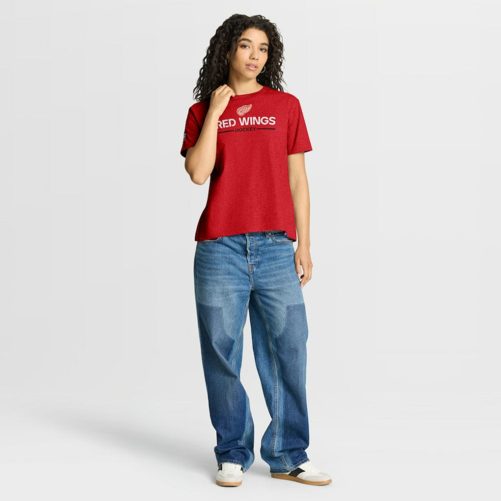 Detroit Red Wings Fanatics Women's Centennial T-Shirt - Red - NHL 203171197