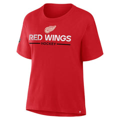 Detroit Red Wings Fanatics Women's Centennial T-Shirt - Red - NHL 203171197
