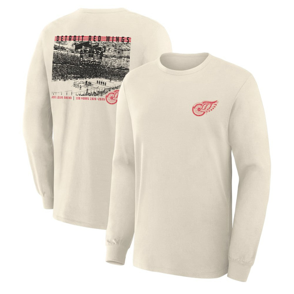 Detroit Red Wings Fanatics Centennial Legacy Long Sleeve T-Shirt - Beige - NHL 203171262