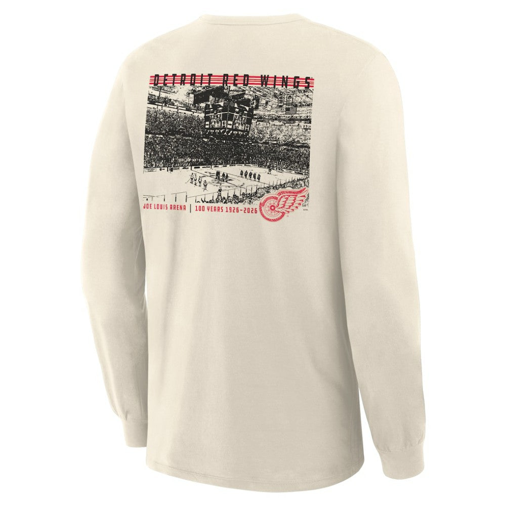 Detroit Red Wings Fanatics Centennial Legacy Long Sleeve T-Shirt - Beige - NHL 203171262