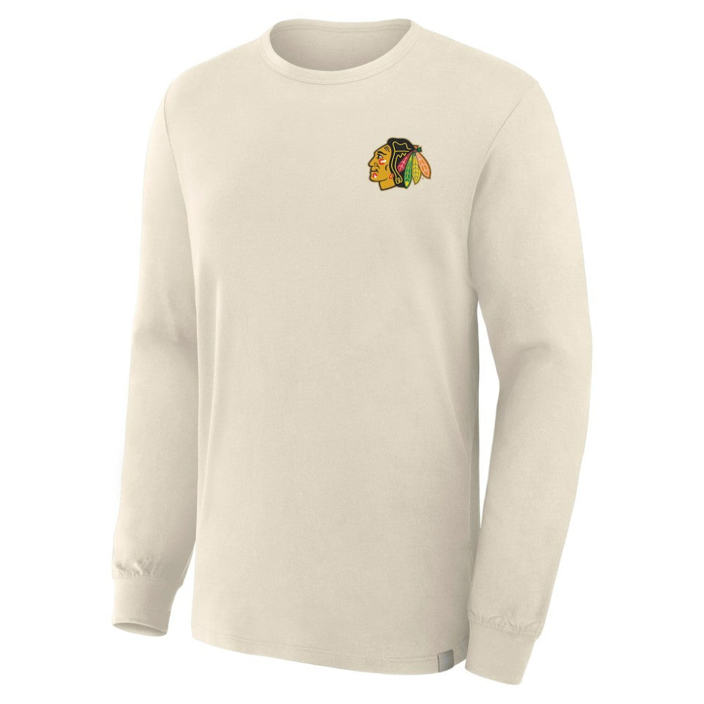 Chicago Blackhawks Fanatics Centennial Legacy Long Sleeve T-Shirt - Beige - NHL 203171263