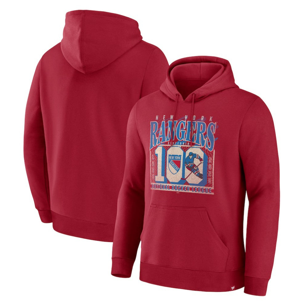 New York Rangers Fanatics Centennial Fleece Hoodie - Red - NHL 203171264