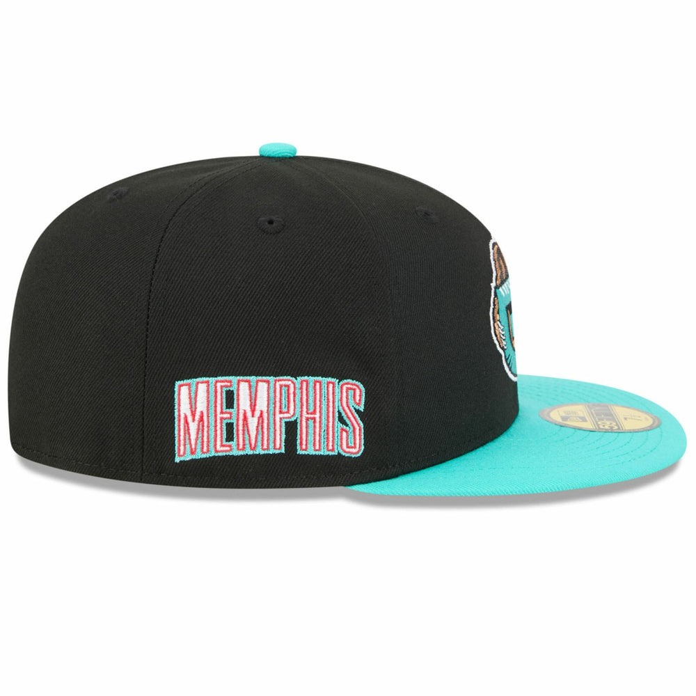 Memphis Grizzlies 2025/26 Classic Edition Jersey Hook 59FIFTY Fitted Hat Black/Turquoise | New Era US