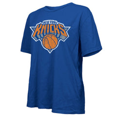 New York Knicks Majestic Threads Women's Oversized T-Shirt Royal