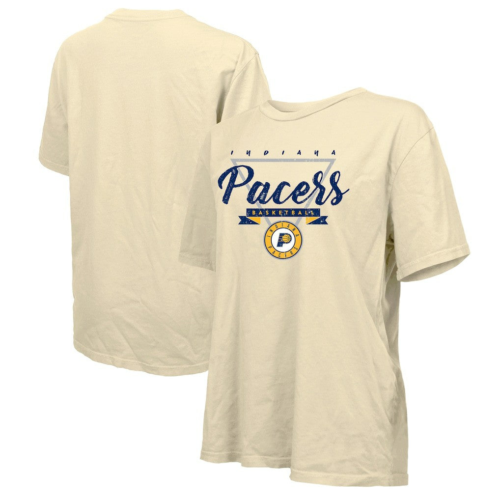 Indiana Pacers Majestic Threads Women's Oversized T-Shirt Cream