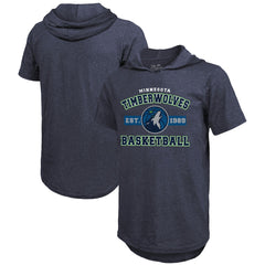 Minnesota Timberwolves Majestic Threads Tri-Blend Hoodie T-Shirt Navy