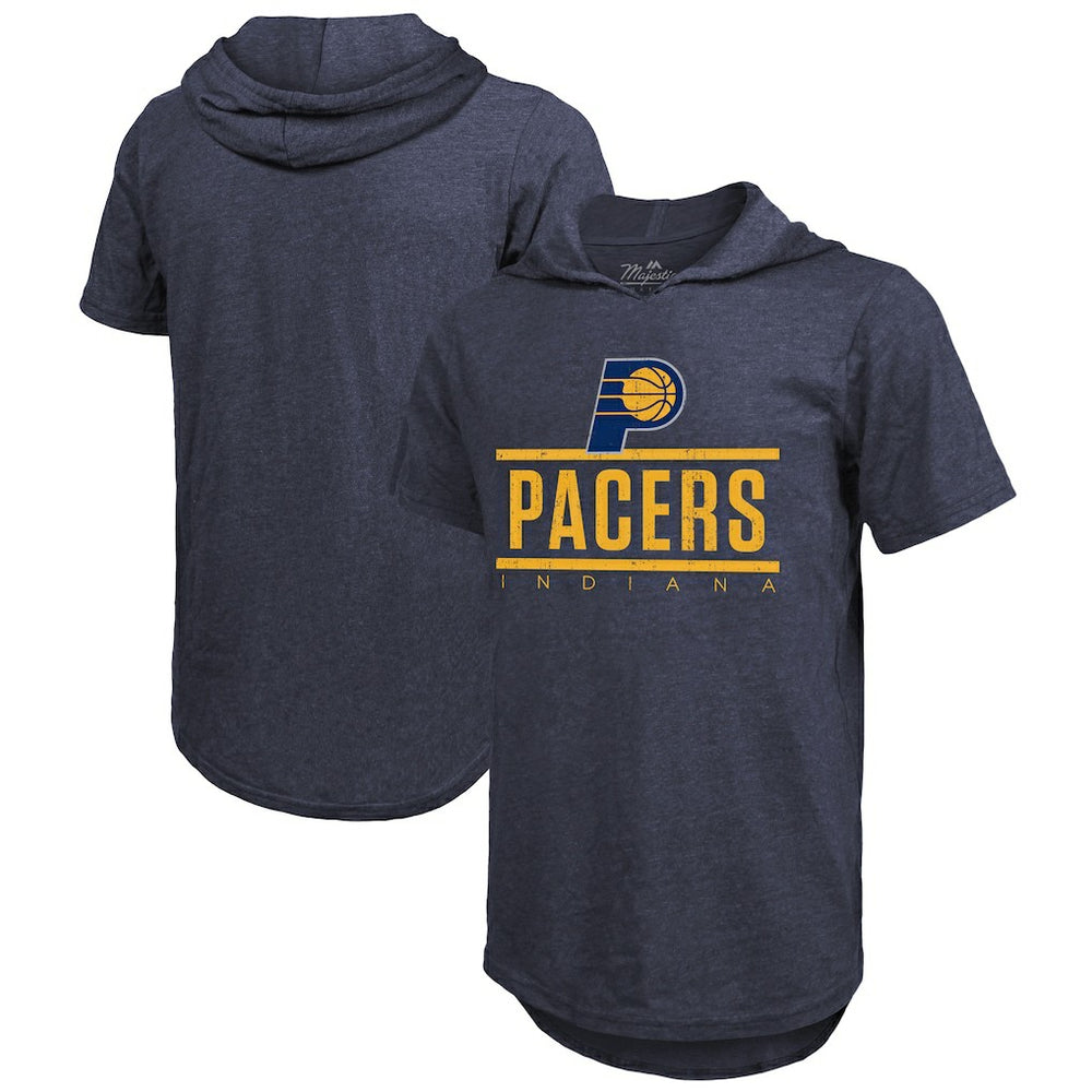 Indiana Pacers Majestic Threads Tri-Blend Hoodie T-Shirt Navy