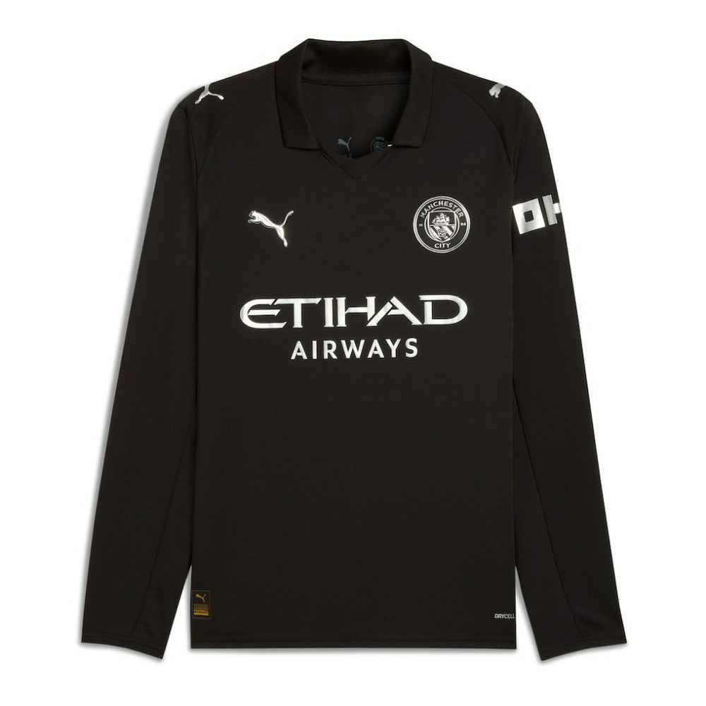 Manchester City 2025/26 Away Replica Long Sleeve Jersey Black - Puma
