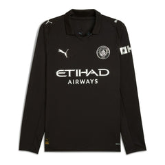 Manchester City 2025/26 Away Replica Long Sleeve Jersey Black - Puma