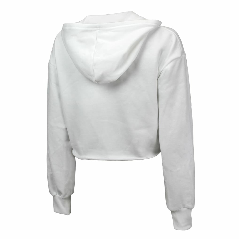Indiana Pacers Majestic Threads Women's Tri-Blend Cropped Pullover Hoodie White