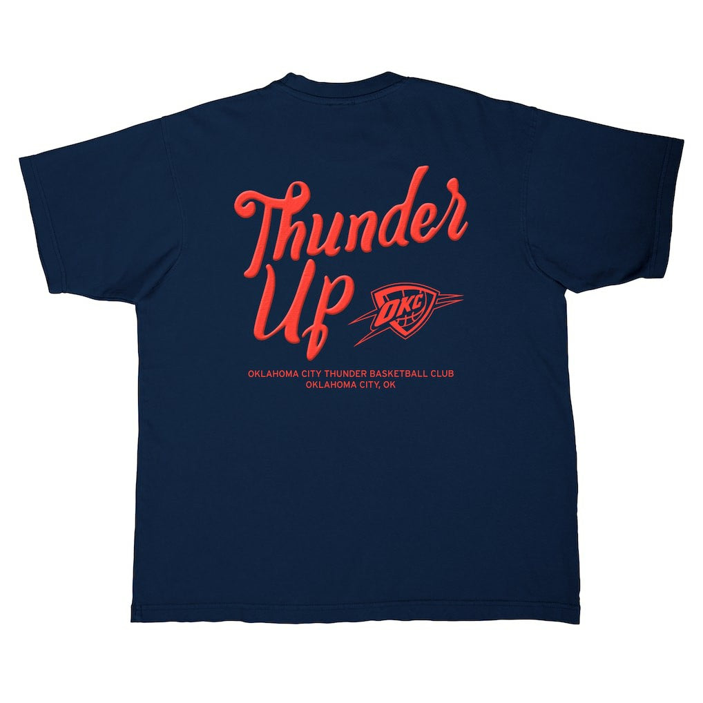 Oklahoma City Thunder Stadium Essentials Unisex Thunder Up Urban T-Shirt Navy