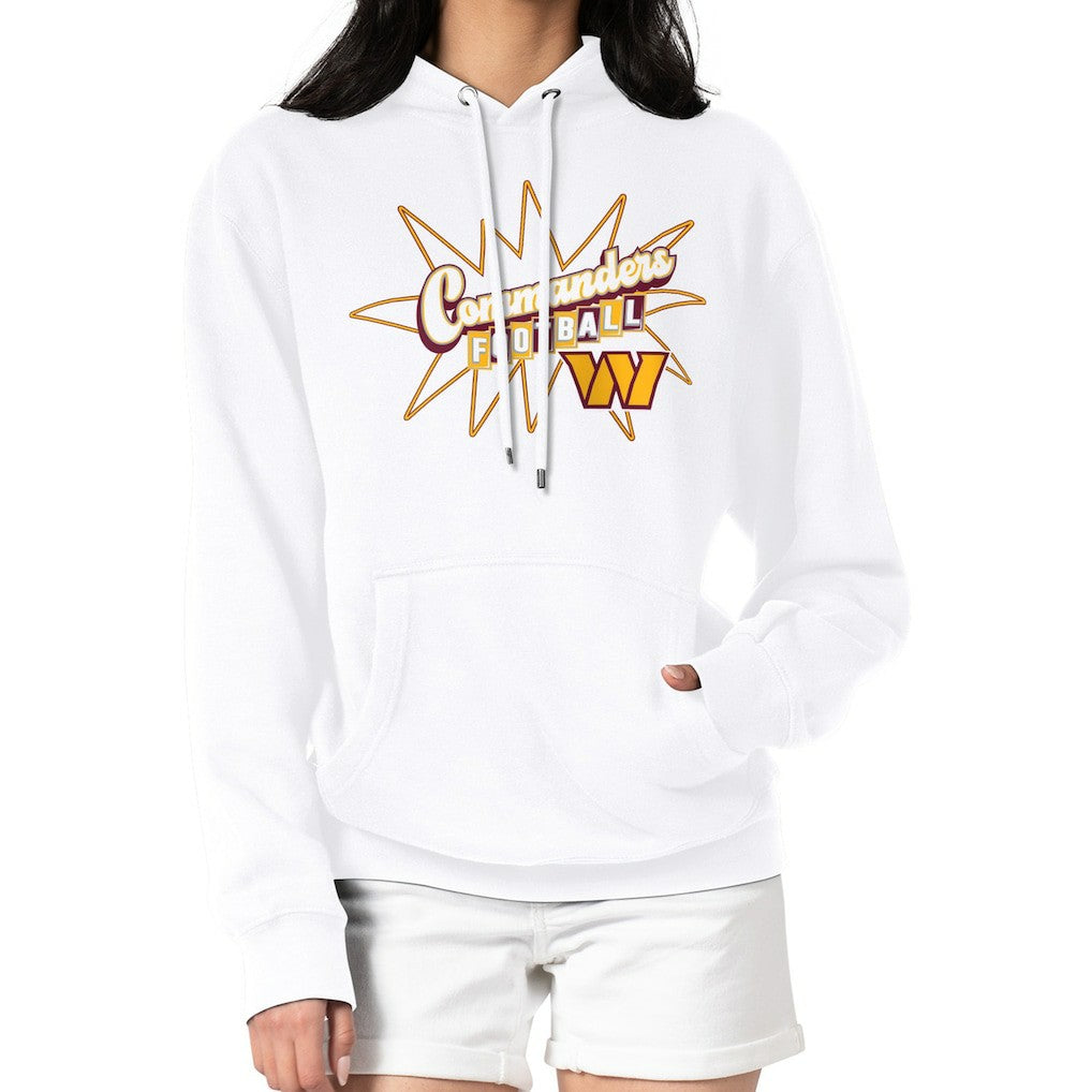 Washington Commanders Starter Women's Drive-In Sign Pullover Hoodie White
