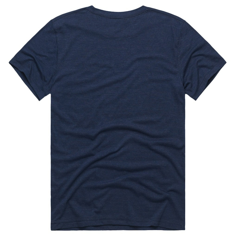 Indiana Pacers Homage Unisex The "1-1414" Comeback Record Tri-Blend T-Shirt Navy