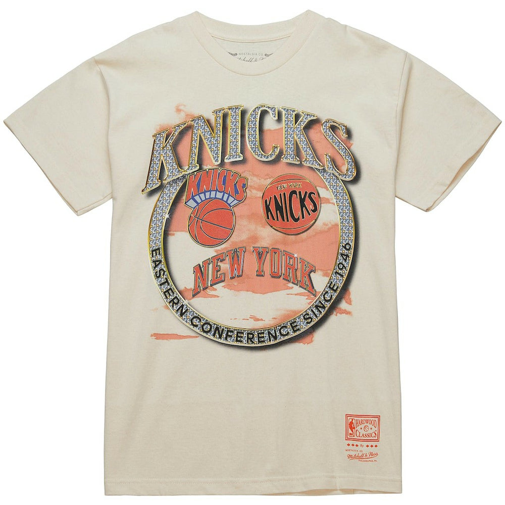 New York Knicks Big & Tall Hardwood Classics Crown Jewels T-Shirt White | Mitchell & Ness