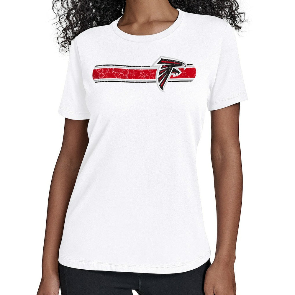 Atlanta Falcons Starter Women's Team Stripe T-Shirt White