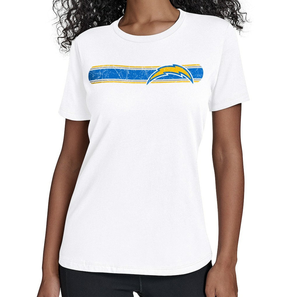 Los Angeles Chargers Starter Women's Team Stripe T-Shirt White