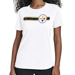 Pittsburgh Steelers Starter Women's Team Stripe T-Shirt White