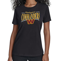 Washington Commanders Starter Women's Arch Stripe T-Shirt Black