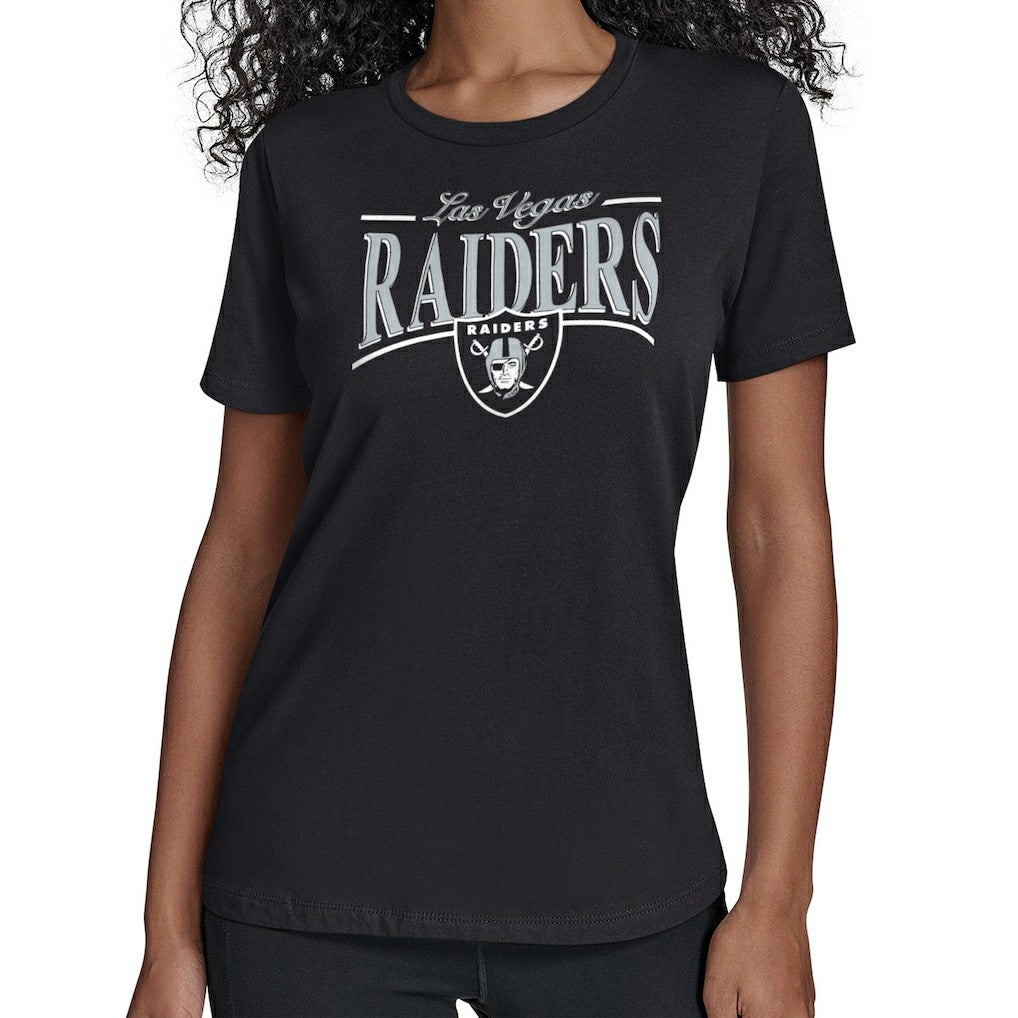 Las Vegas Raiders Starter Women's Arch Stripe T-Shirt Black
