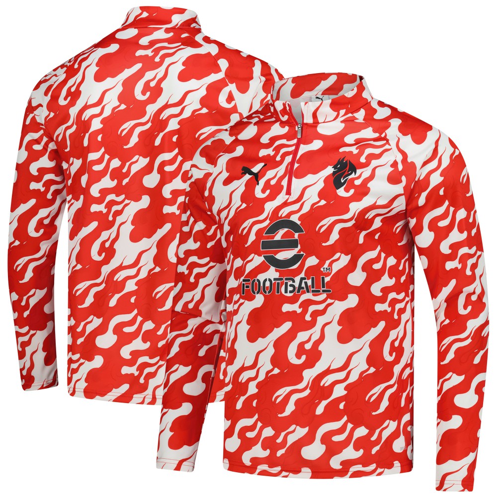 AC Milan 2025/26 Pre-Match dryCell Quarter-Zip Top Red - Puma Discount
