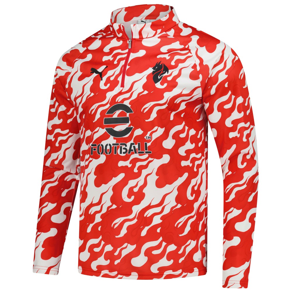 AC Milan 2025/26 Pre-Match dryCell Quarter-Zip Top Red - Puma Discount