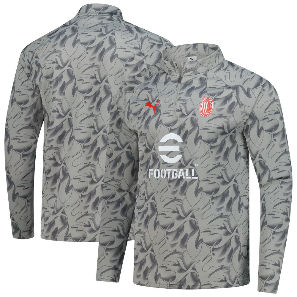 AC Milan 2025/26 Pre-Match dryCell Quarter-Zip Top Gray - Puma for sale