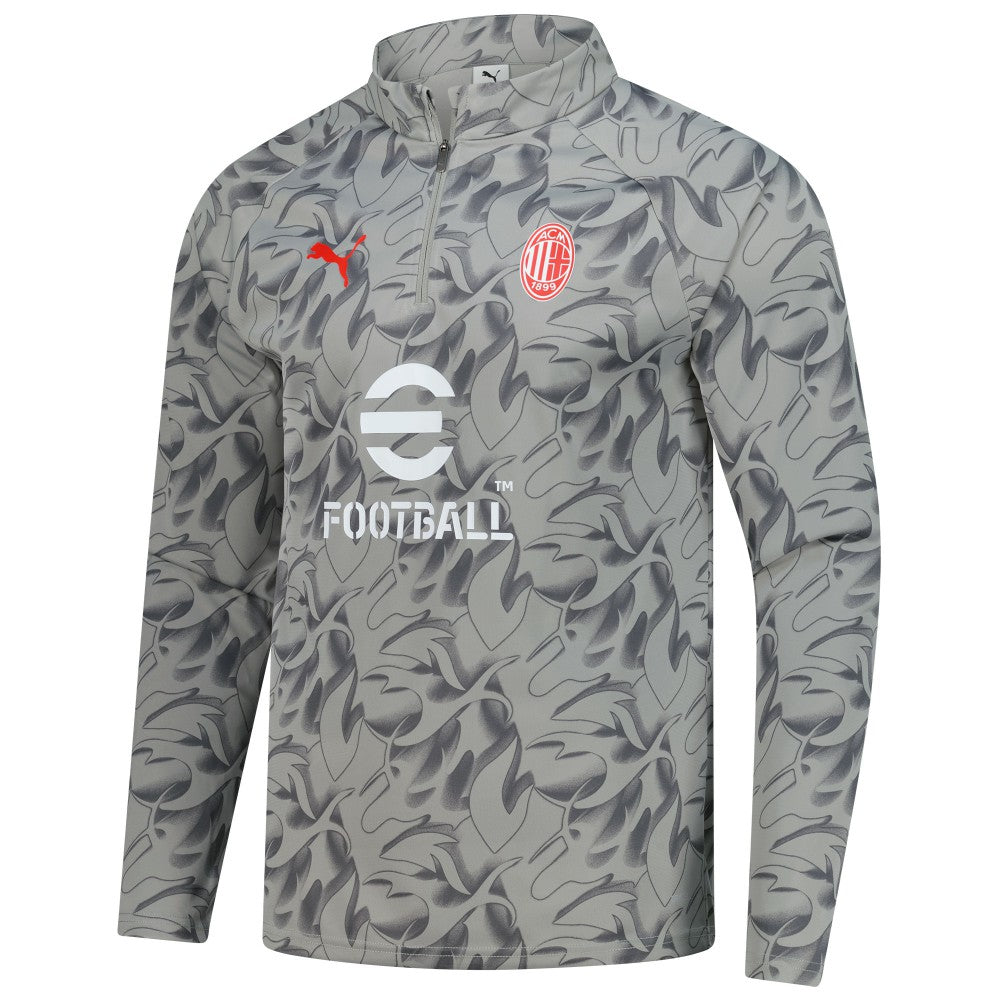 AC Milan 2025/26 Pre-Match dryCell Quarter-Zip Top Gray - Puma for sale