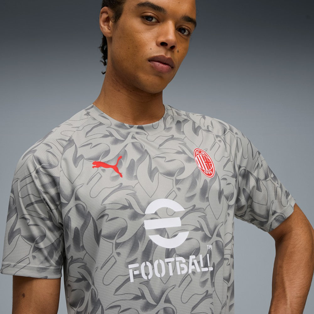 AC Milan 2025/26 Pre-Match Training Jersey Gray - Puma