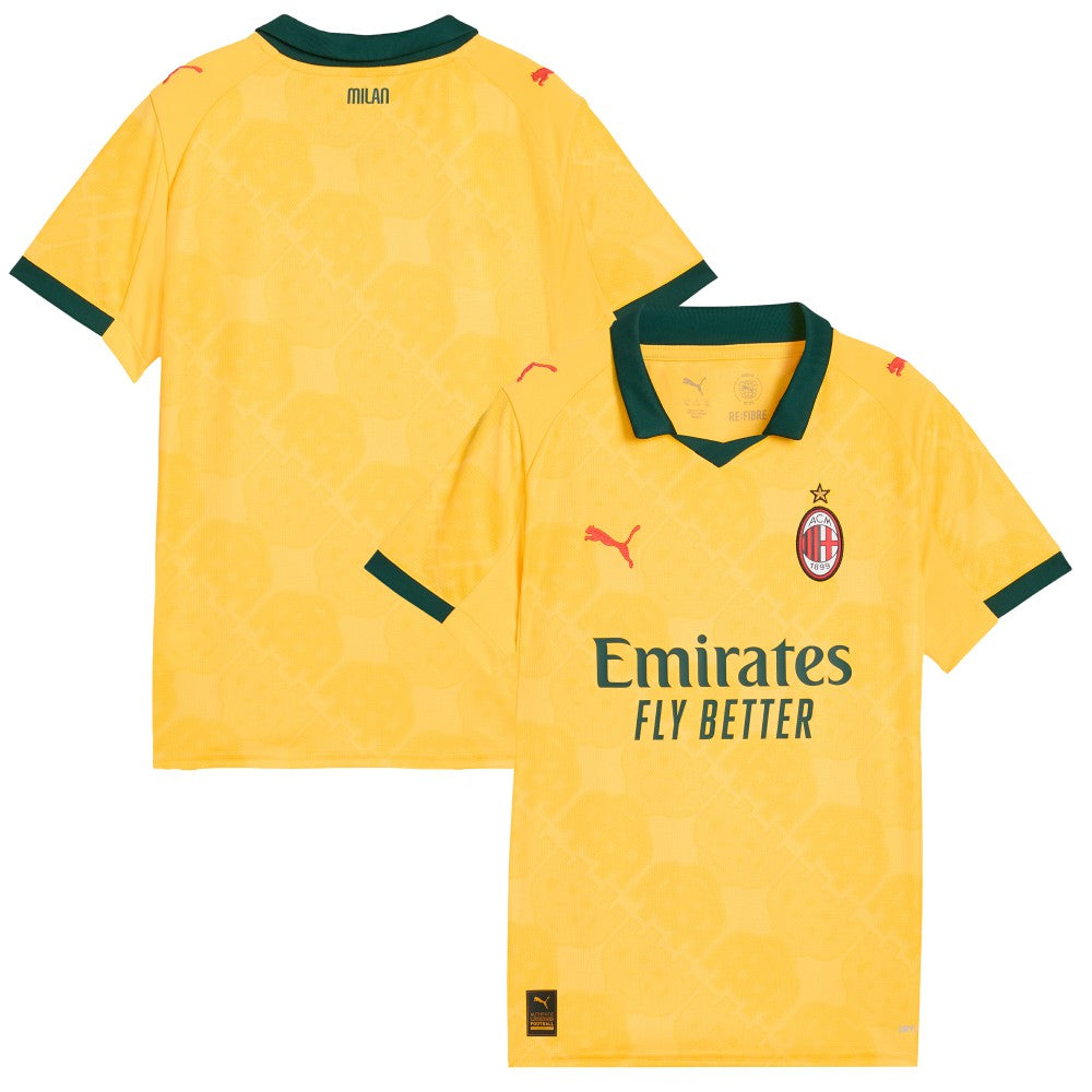 AC Milan Youth 2025/26 Third Replica Jersey Yellow - Puma