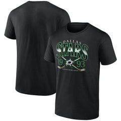 Dallas Stars Retro Cross Sticks T-Shirt - Black - NHL 203175575