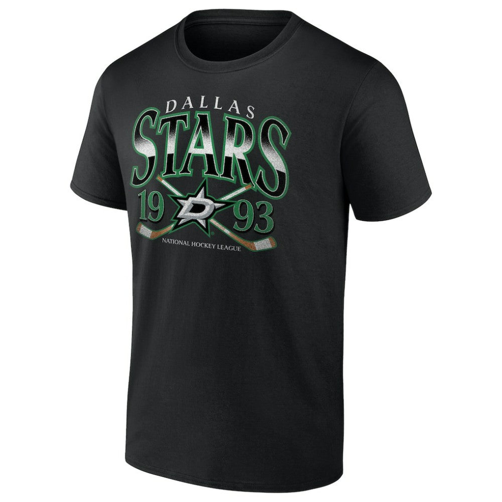Dallas Stars Retro Cross Sticks T-Shirt - Black - NHL 203175575