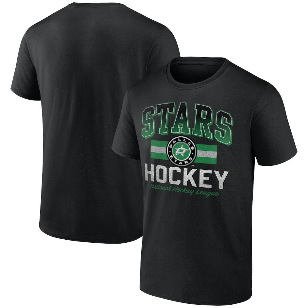 Dallas Stars Retro Stripe T-Shirt - Black - NHL 203175576