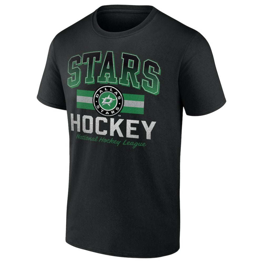 Dallas Stars Retro Stripe T-Shirt - Black - NHL 203175576